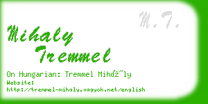 mihaly tremmel business card